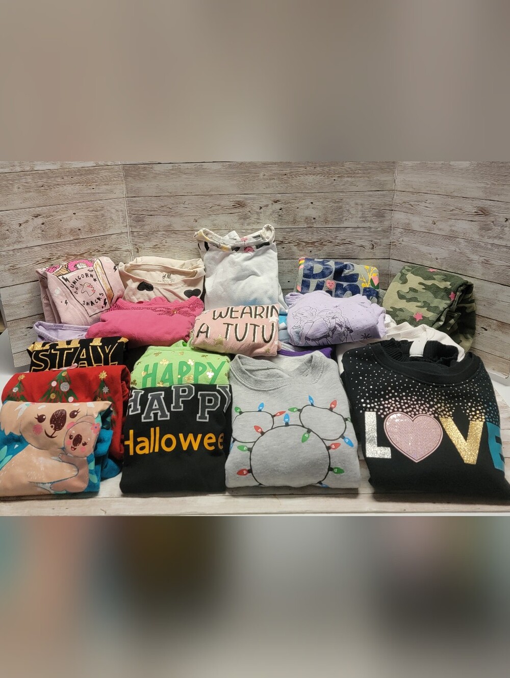 Toddler Girls Lot of 24 Long Sleeve Shirts/Sweatshirts - Size 3T - Mixed Brands